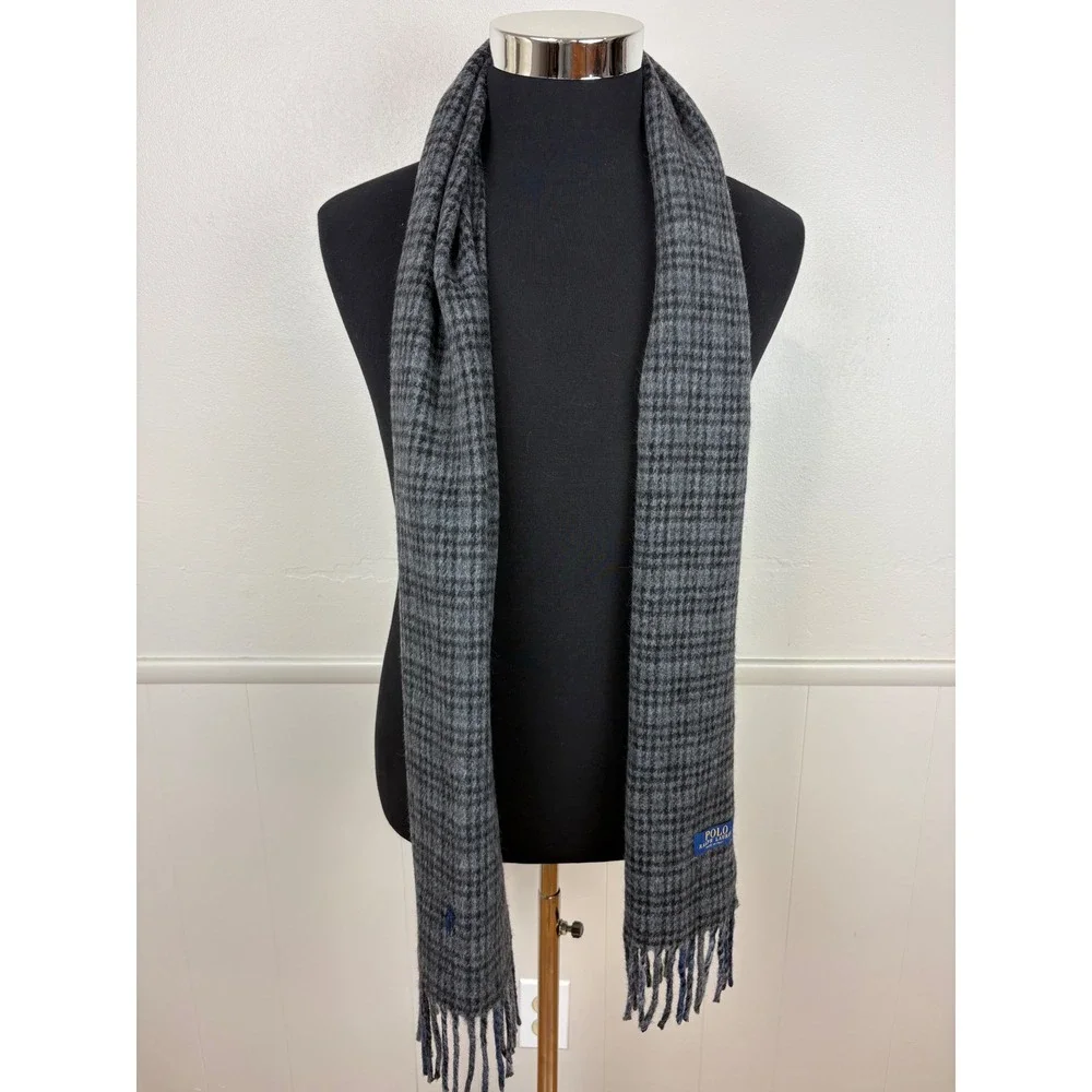 Polo Ralph Lauren Reversible Fringed Scarf  10